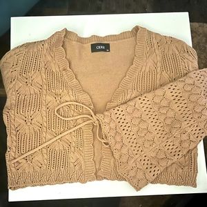 Cider Beige Crop Sweater
